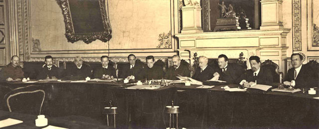 Заседание Временного правительства в Мариинском дворце, 1917 г.